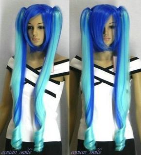133 Vocaloid Anime Hatsune mixed color Long Straight Cosplay Wig