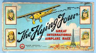 Flying Four Airplane Game Box Amelia Earhart Charles Lindbergh Parker 