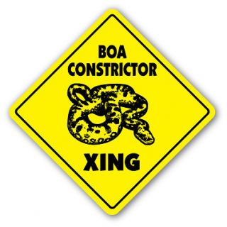   CONSTRICTOR CROSSING Sign novelty gift reptile snake lover animal cage