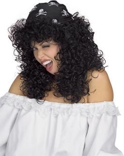 Sexy Pirate Princess Black Wig for Womens Costume