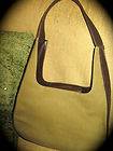 KENNETH COLE OLIVE THIS SHOULDER BAG BROWN LEATHER CANVAS ORGANIZE 