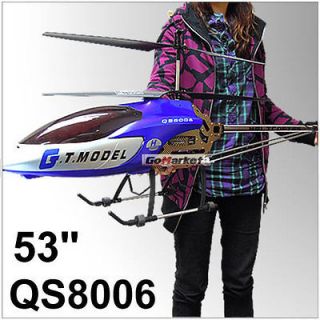 53 QS8006 GYRO 3.5 Channel 3.5CH Metal RC Helicopter GT Model FREE 