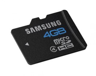 SAMSUNG CLASS 4 4GB MICRO SD MEMORY CARD FOR BlackBerry 8100 & more