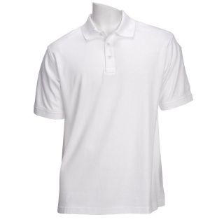 11 Tactical Performance Polo Shirt Short Sleeve Synthetic Knit White 