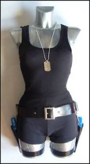   Fancy Dress Costume Size 12, Top, Shorts,Holster​s,G uns, Gloves,Tag