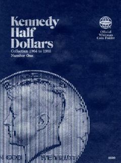 Coin Folders Half Dollars Kennedy 1964 1985 by Whitman Staff 1990 