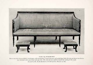   Duncan Phyfe Benkard Sofa Footstool Baluster Furniture Carpenter Art