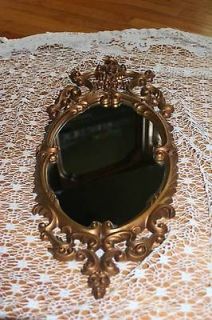 Large Antique Vintage Ornate Plastic Mirror PICTURE FRAME Italy Chic