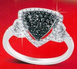   50 carat black diamonds engagement ring pear shape white gold