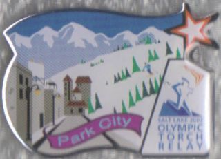 Nice 2002 Salt Lake City Park City, Utah Olympic Torch Relay Pin