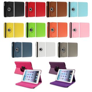NEW 360 Degree Rotating PU Leather Case Cover w Swivel Stand for Apple 