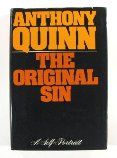   Tony Quinn Signed 1st ED HC Book THE ORIGINAL SIN to Army Archerd
