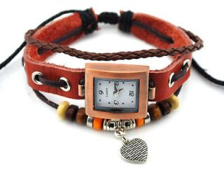   Hemp Handmade jewellry Leather Watch Bracelet Wristband Men/Women`s