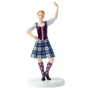 Royal Doulton Pretty Ladies Figurine Scottish Highland Fling Dance 