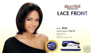 Milky Way 100% Human Hair Lace Front Wig BIBI #1
