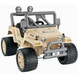 Power Wheels Camo Jeep Kids Battery Powered Ride On Military Army 