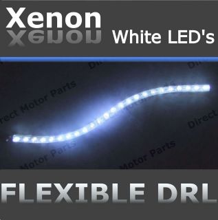   White 24 LED Daytime Running Light Flexible Strip AUDI R8 STYLE #75