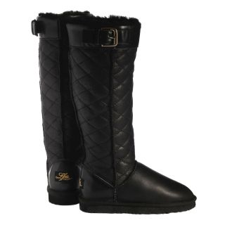 Love From Australia Hunter Nappa Black Sheepskin Boots Size UK 3 8 