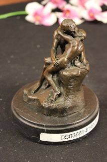 Auguste Rodin Kiss of Lovers BRONZE Sculpture Statue Art Deco Figurine 