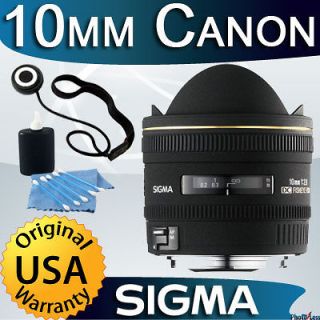Sigma 10mm f/2.8 EX DC HSM Fisheye Lens 3 Piece Kit For Canon Cameras 