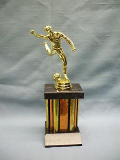 male kicker Soccer Trophy copper award personalized