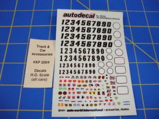 slot car decals in HO Scale