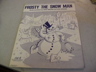 1950 Christmas Sheet Music Frosty the Snow Man WOW