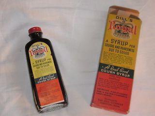 Newly listed FULL ANTIQUE MEDICINE BOTTLE DILLS ROYAL SYRUP FOR COUGHS 