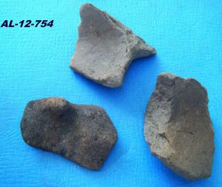 Weiss Lake   Coosa Valley Northeastern Alabama 3 Pottery Shards AL 12 