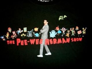 The Pee Wee Herman Show broadway t shirt souvenir black all characters 