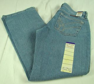 Womens Wrangler Western Q Baby Boot Cut Mid Rise Stretch Jeans Size 1 