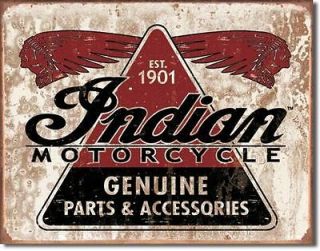   Genuine Parts Rustic Bike Metal Vintage Tin Sign Made in USA