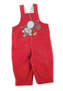 Mud Pie Baby Infant Boys Safari Collection Monkey Overalls Set Outfit 