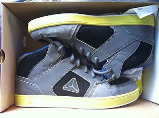 Axion Atlas Hi High Top Skate Shoe Grey Gray / Black / Neon Tron BNIB