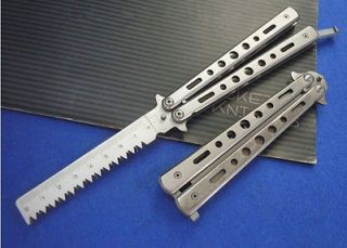   Dull Blade Practice BALISONG Butterfly Rule Knife Trainer Tool 002