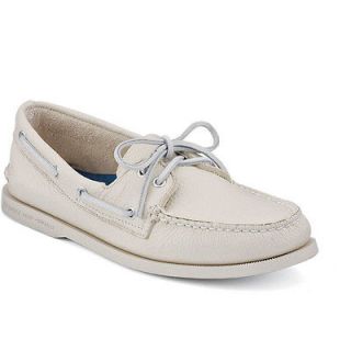 Mens Sperry Top Sider Authentic Original 2 Eye Boat Shoes Ice *New In 