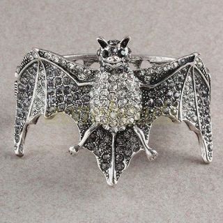   Austria Crystal Bat Batman Cuff Hollow Bangle Bracelet Wristband Gift