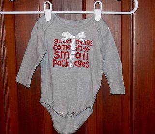 Gray Onsie w/Red Lettering Good things come in small packages