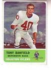1962 Fleer #51 Tony Banfield Oilers Ex/Mt