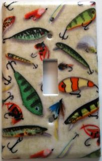   Lure Flys Bait Outdoors Switch Outlet Wall Decor Man Cave Bass Trout