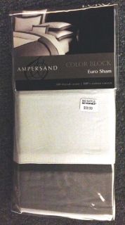 Bed Bath & Beyond Ampersand Color Block Euro Sham 300 TC 100% Cotton $ 