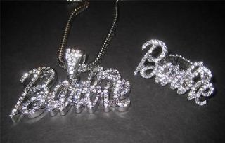 ICED OUT NICKI MINAJ BARBIE NECKLACE RING PINK FRIDAY S