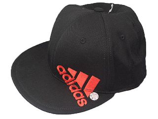 Adidas Black Baseball Snapback Flat Brim Peaked Cap Hat Trucker X55120 