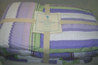   Barn Kids Lavender Purple Katie Patchwork Ribbon Twin Quilt New