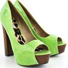 Patent Leather Wedge Platform High Thick Heel Open Toe Color Block NEW 