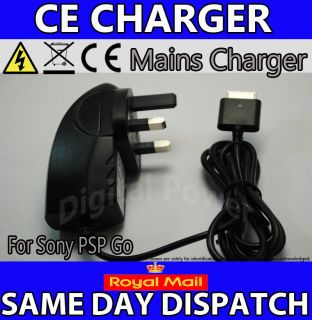 BRAND NEW MAINS BATTERY ADAPTER CHARGER FOR SONY PSP GO UK 3 PIN AC 