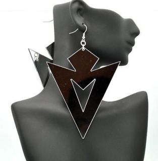   Poparazzi Inspired 5 Silver Mirror Hoops Earrings Basketball Wives