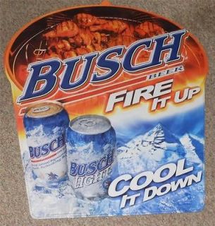 BUSCH BEER PLASTIC DISPLAY SIGN 31 x 29 BUSCH BEER SIGN DISPLAY SIGN 
