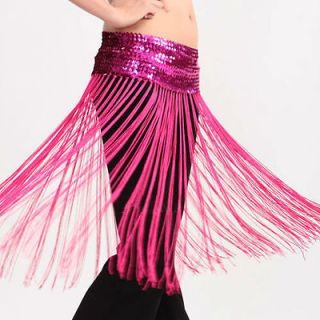   Charming Sexy Belly Dance Dancing Sequin Fringed Waist Chain Hip Scarf