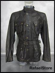 BELSTAFF Mens Jacket Leather L 713062 New Panther Vent Antique Black 